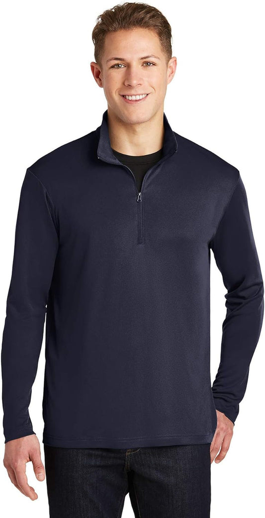 "Stay Ahead of the Game with Our Men'S Performance 1/4-Zip Pullover!"